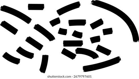 Diseño de ilustración de arte de Conjuntos de pinceladas de pinceladas de Vector mínimo