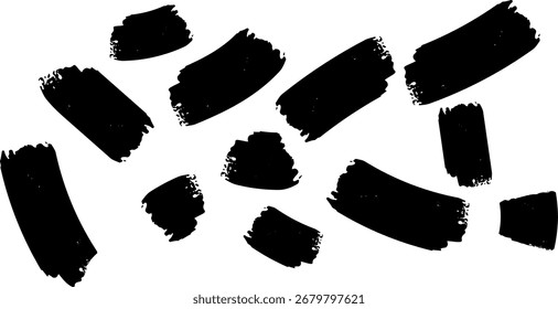 Minimal vector paint brush strokes sets art illustration design