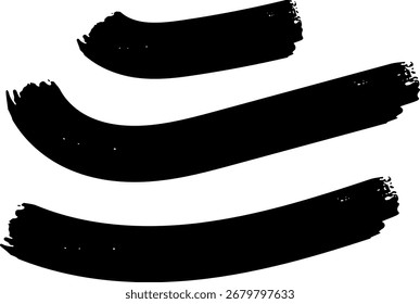 Minimal vector paint brush strokes sets art illustration design