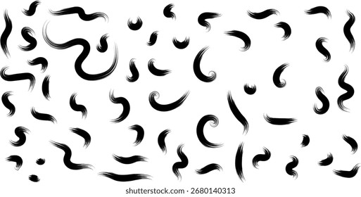 Minimal vector paint brush strokes sets art illustration design