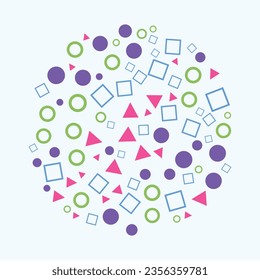 Minimal vector pastel geometric banner background