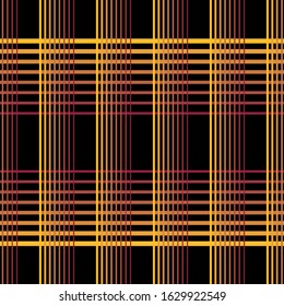 Minimal vector red to gold gradient grid. Seamless linear geometric pattern on black background. For technology, men, sport, products, branding, beauty or food packaging, texture, concept, stationery