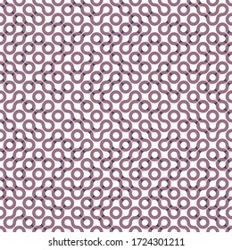 Minimal vector seamless wavy shapes. Elegant irregular Truchet pattern in pink, blue and white. Great for interior fabrics, wallpaper, wrapping paper, home décor and fashion. 