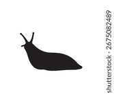 Minimal vector slug icon logo design, isolated symbol illustration perfect for nature, animal, wildlife or biology themes