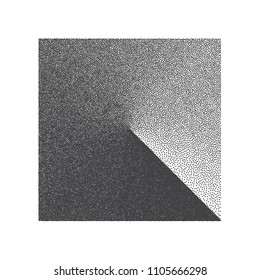 Minimal Vector Stippled Square Shape. Dotwork Art Illustration. Stippling Background