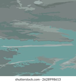 Minimal Vector Sunset Background Illustration