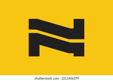 Eine minimale Version des FN-Logos. NF-Buchstabensymbol auf luxuriösem Hintergrund. Logo-Idee mit FN-Monogramm-Initialen. Logo- und Abwechslungsbuchstabensymbol von NF auf Hintergrund.