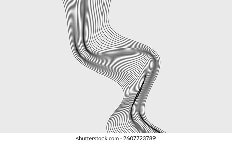 Minimal vertical waves with flowing topographic lines and soft curves