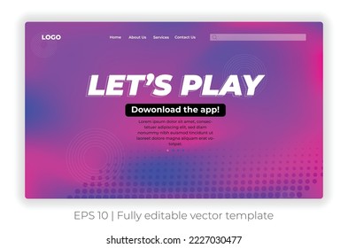 Minimal vibrant gradient background for website designs, Digital website landing page design concept, Applicable for landing pages, covers, brochures, flyers, presentations, banner