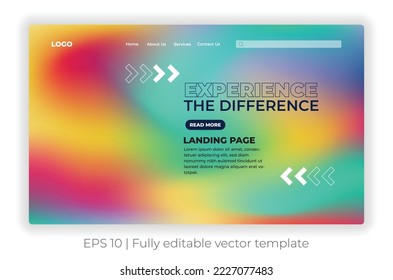 Minimal vibrant gradient background for website designs, Digital website landing page design concept, Applicable for landing pages, covers, brochures, flyers, presentations, banner