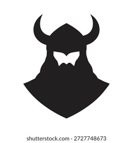 Minimales Viking Warrior Logo mit starker nordischer Identität
