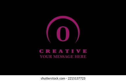 Minimal vintage linear frame, border, label, icon for your letter O monogram or logo