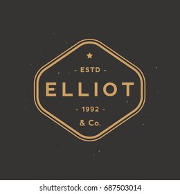 Minimal vintage logo or badge. Apparel logo. Clothing label. Elegant and simple retro apparel badge