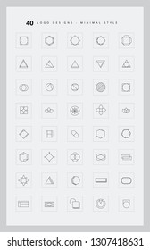 Minimal vintage logos and badges big collection. Line style. Modern and minimalism syled vector logos for multiple use. Fresh ideas for brand identity work. - Vector