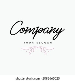 Minimal Vintage Natural Floral Creative logo template and badge