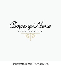 Minimal Vintage Natural Floral Creative logo template and badge
