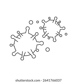Minimal virus line icon for medical design