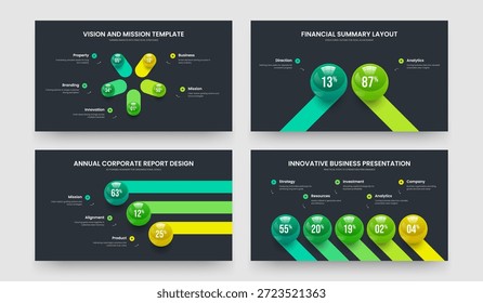 Visualização Mínima 5 2 3 Opção Diagrama Quadro Design Coleção. Revisão de Serviço Cinco Dois Três Etapas Infográfico Slide Modelo Vetor Ilustração Pacote.