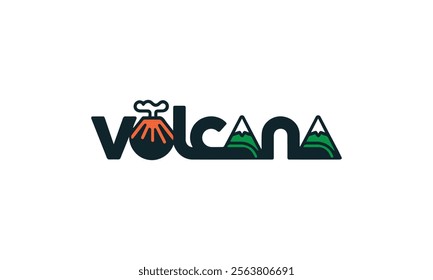 Minimal Volcano logo design with modern creative style