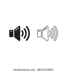 Minimal Volume Up Icon Black Audio Design