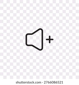 Minimal Volume Up Speaker Audio Control Icon