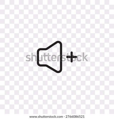 Minimal Volume Up Speaker Audio Control Icon