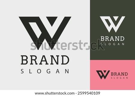 Minimal W letter logo template, New W logo. Creative W vector logo.