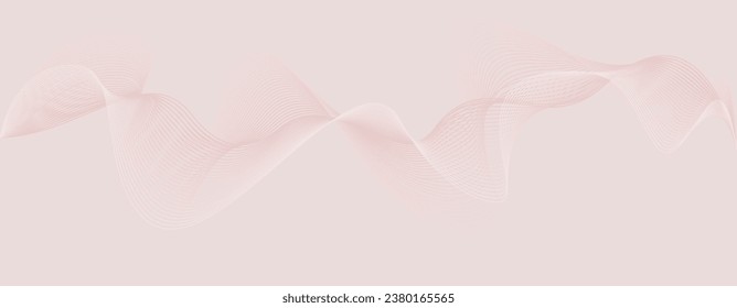 Minimal wall art. Delicate muted pink background with waves. Fashionable set of minimalistic covers. Minimal wall art.