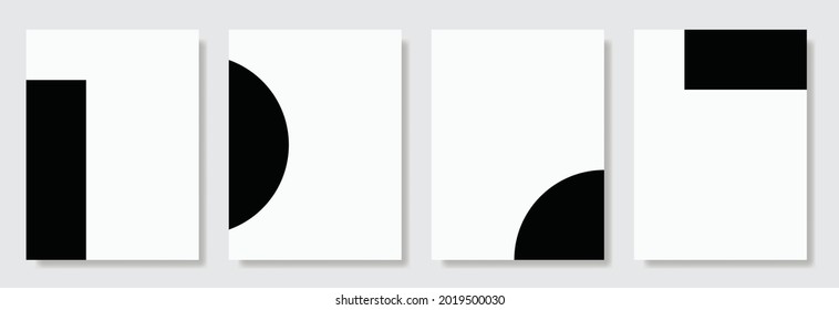 Minimal wall art interior design of black shapes. Minimal modern posters, print art, decorations, displays, and everything related to decoration.