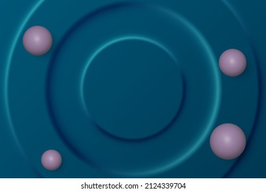 Minimal wallpaper, background. Geometric blue background with light and shadow. Design circle shape.