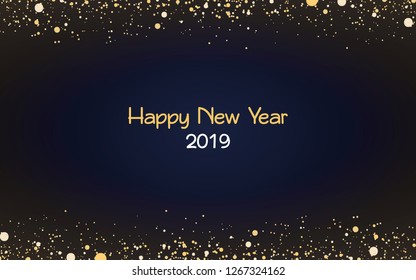 Minimal wallpaper with decorative gold glitter particles  Vector