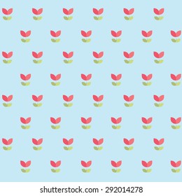 Minimal Wallpaper design with subtle colors of rose flowers with few mild leaves - for children