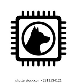 Minimal Watchdog Timer Chip Vector Illustration