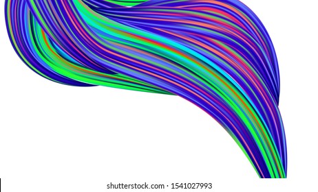 Minimal Watercolor Layout. Abstract Realistic Light Template for Cover, Poster, Banner, Greeting Card. Creative Neon Pink, Blue, Violet Background. Modern Digital Pattern with Rainbow Brush Strokes.