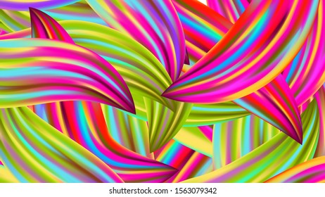 Minimal Watercolor Layout. Abstract Realistic Creative Neon Pink, Blue, Violet Background. Light Template for Cover, Poster, Banner, Greeting Card. Modern Digital Pattern with Rainbow Brush Strokes.