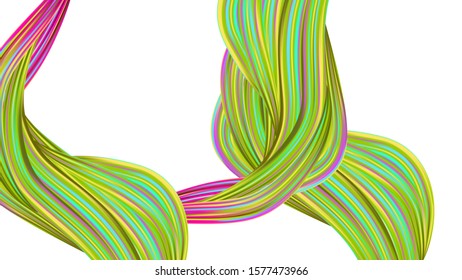 Minimal Watercolor Layout. Abstract Realistic Creative Neon Pink, Blue, Violet Background. Modern Digital Pattern with Rainbow Brush Strokes. Light Template for Cover, Poster, Banner, Greeting Card.