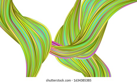 Minimal Watercolor Layout. Abstract Realistic Creative Neon Pink, Blue, Violet Background. Light Template for Cover, Poster, Banner, Greeting Card. Modern Digital Pattern with Rainbow Brush Strokes.