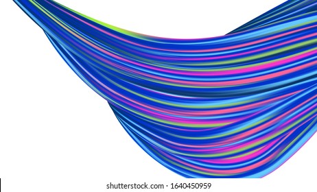 Minimal Watercolor Layout. Abstract Realistic Light Template for Cover, Poster, Banner, Greeting Card. Modern Digital Pattern with Rainbow Brush Strokes. Creative Neon Pink, Blue, Violet Background.