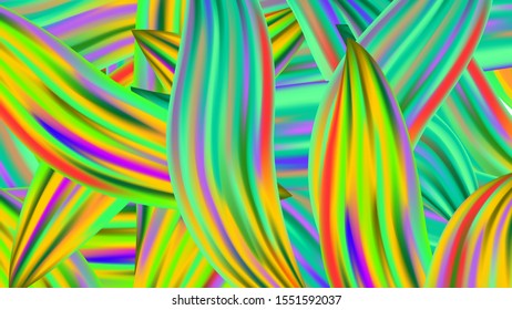 Minimal Watercolor Layout. Creative Neon Pink, Blue, Violet Background. Light Template for Cover, Poster, Banner, Greeting Card. Modern Digital Pattern with Rainbow Brush Strokes. Abstract Realistic
