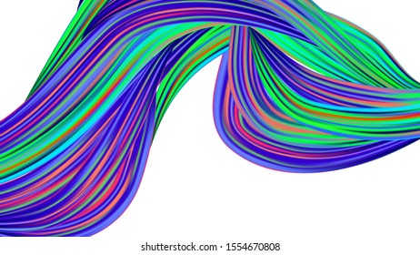 Minimal Watercolor Layout. Creative Neon Pink, Blue, Violet Background. Modern Digital Pattern with Rainbow Brush Strokes. Light Template for Cover, Poster, Banner, Greeting Card. Abstract Realistic