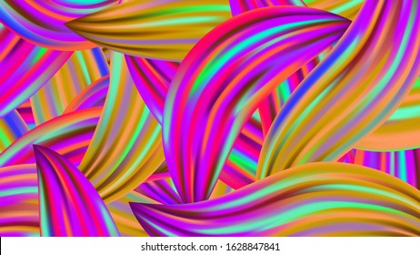 Minimal Watercolor Layout. Creative Neon Pink, Blue, Violet Background. Abstract Realistic Light Template for Cover, Poster, Banner, Greeting Card. Modern Digital Pattern with Rainbow Brush Strokes.