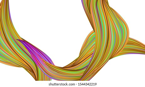 Minimal Watercolor Layout. Light Template for Cover, Poster, Banner, Greeting Card. Modern Digital Pattern with Rainbow Brush Strokes. Creative Neon Pink, Blue, Violet Background. Abstract Realistic