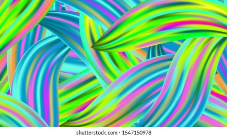 Minimal Watercolor Layout. Light Template for Cover, Poster, Banner, Greeting Card. Creative Neon Pink, Blue, Violet Background. Abstract Realistic Modern Digital Pattern with Rainbow Brush Strokes.