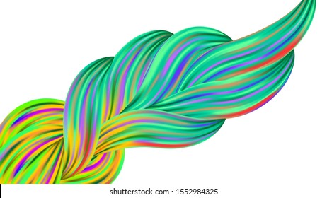 Minimal Watercolor Layout. Light Template for Cover, Poster, Banner, Greeting Card. Modern Digital Pattern with Rainbow Brush Strokes. Abstract Realistic Creative Neon Pink, Blue, Violet Background.