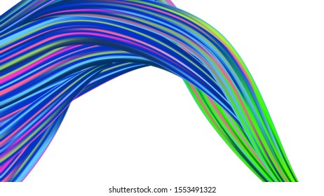 Minimal Watercolor Layout. Modern Digital Pattern with Rainbow Brush Strokes. Light Template for Cover, Poster, Banner, Greeting Card. Abstract Realistic Creative Neon Pink, Blue, Violet Background.