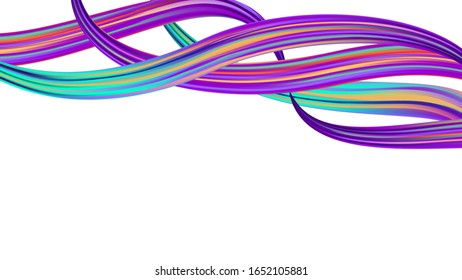 Minimal Watercolor Layout. Modern Digital Pattern with Rainbow Brush Strokes. Creative Neon Pink, Blue, Violet Background. Abstract Realistic Light Template for Cover, Poster, Banner, Greeting Card.