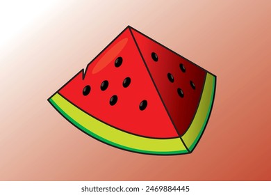 Minimal watermelon isolated vector illustration 