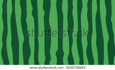 Minimal watermelon rind pattern with green stripes background vector illustration