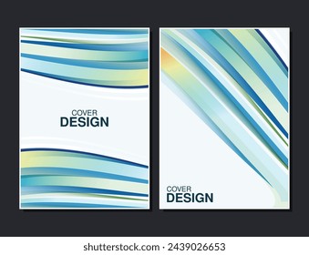 Diseño de cubierta abstracta de onda mínima