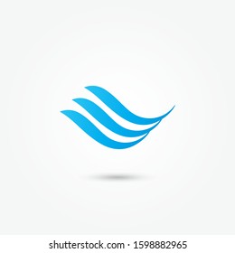 minimal wave logo design template. Abstract logo design. Business icon vector. Creative symbol vector. Icon vector illustrator
